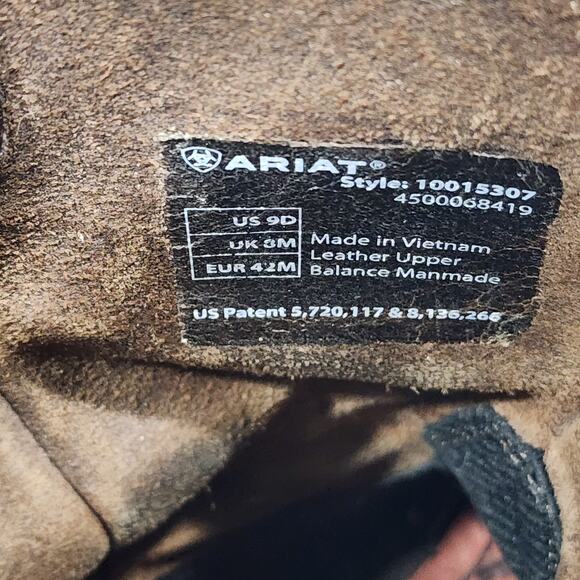 Ariat Rambler Western Performance Boots Square Toe 10015307 Size 9 D Wicker - Picture 11 of 13